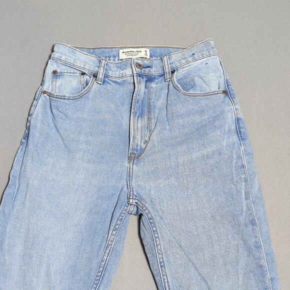 Abercrombie & Fitch jeans women's size 27 / 4 denim blue The 90s slim straight - Picture 2 of 13